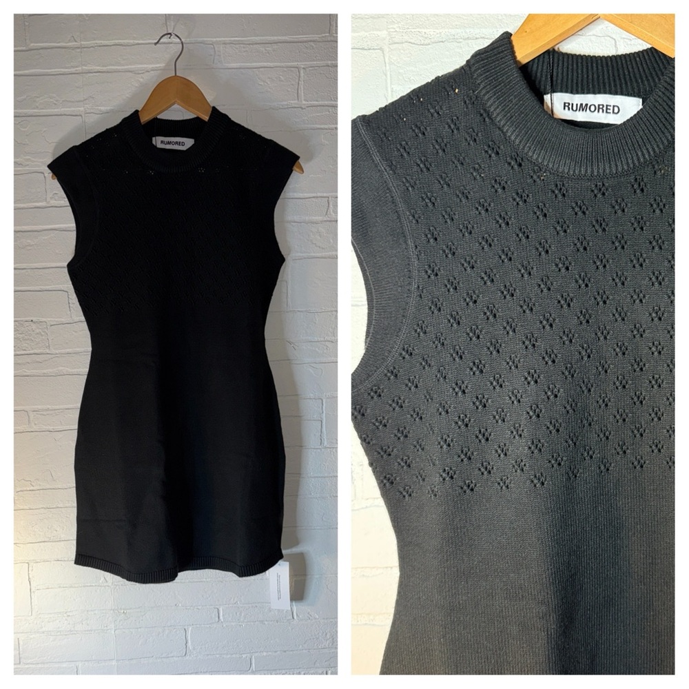 Rumored Black Sweater  Mini Dress NWT